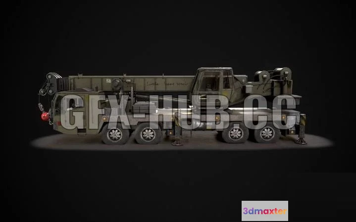 1183764 - PBR Game 3D Model - Crane Truck