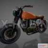 1183788 - PBR Game 3D Model - Custom Bike (fbx, tex)