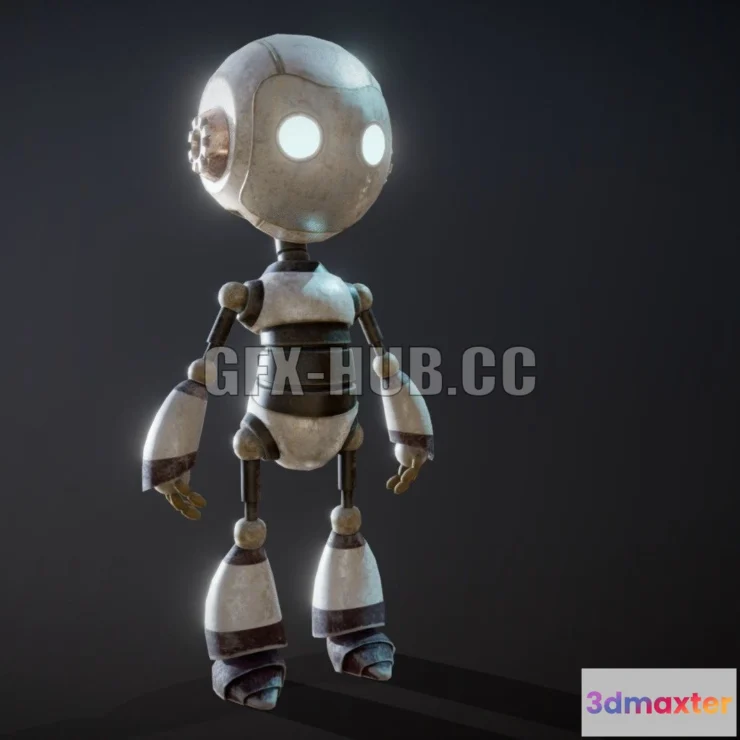1183804 - PBR Game 3D Model - Cute Robot