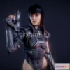 1183842 - PBR Game 3D Model - Cyberpunk Assassin