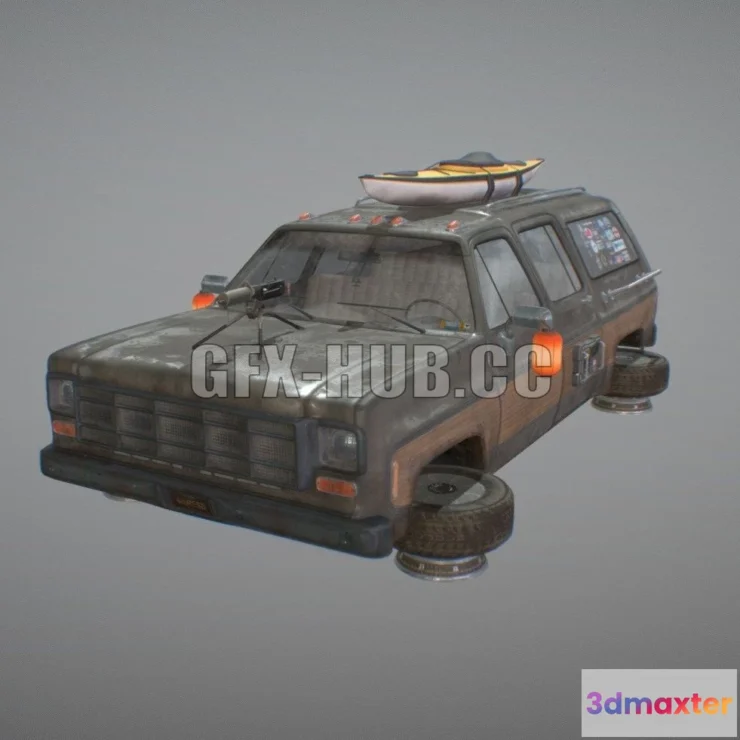 1183848 - PBR Game 3D Model - Cyberpunk Car