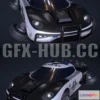 1183850 - PBR Game 3D Model - Cyberpunk Cop Car