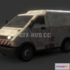 1183852 - PBR Game 3D Model - Cyberpunk Electric Van