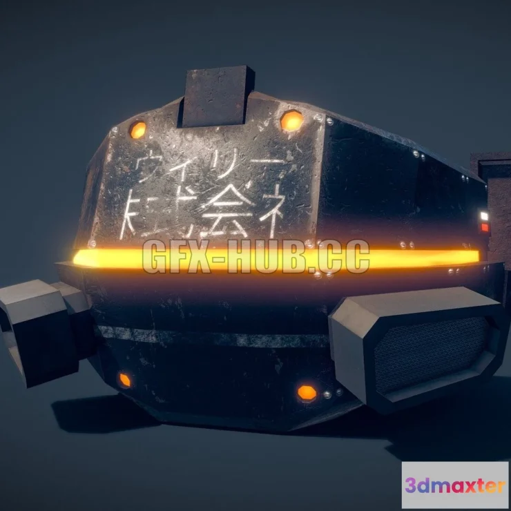 1183864 - PBR Game 3D Model - Cyberpunk headset