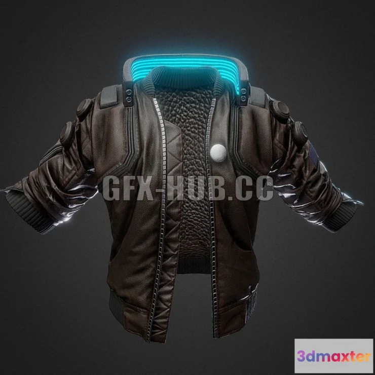1183866 - PBR Game 3D Model - Cyberpunk Jacket