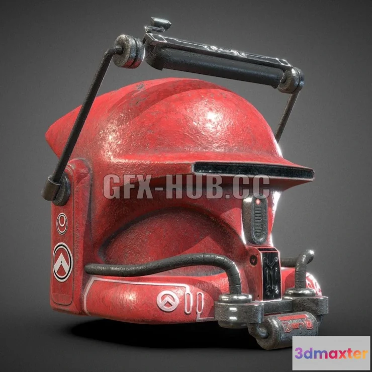 1183888 - PBR Game 3D Model - Cyberpunk Space-Helmet