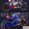 1183892 - PBR Game 3D Model - Cyberpunk style Motorcycle