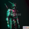 1183900 - PBR Game 3D Model - Cyborg Samurai