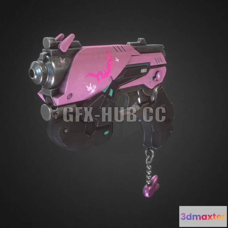 1183922 - PBR Game 3D Model - D.VA gun