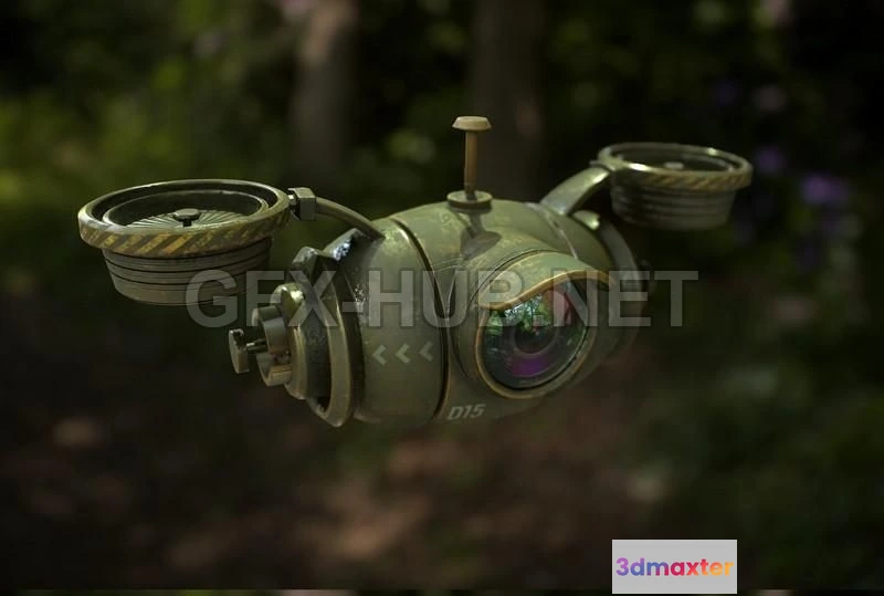 1183924 - PBR Game 3D Model - D15 Companion Drone