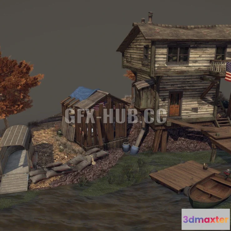 1183930 - PBR Game 3D Model - Dae Diorama