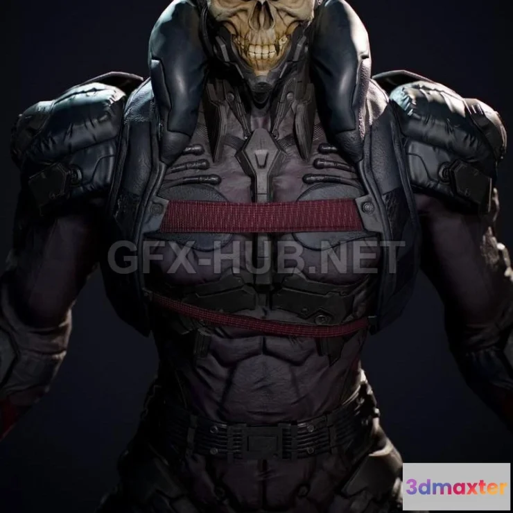 1183932 - PBR Game 3D Model - Daemon Armor