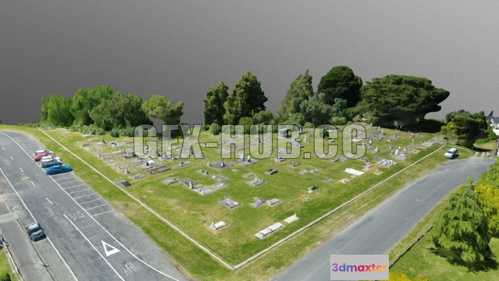 1183950 - PBR Game 3D Model - Dannevirke Settlers Cemetery