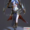 1183956 - PBR Game 3D Model - Dark Elf Assassin PBR