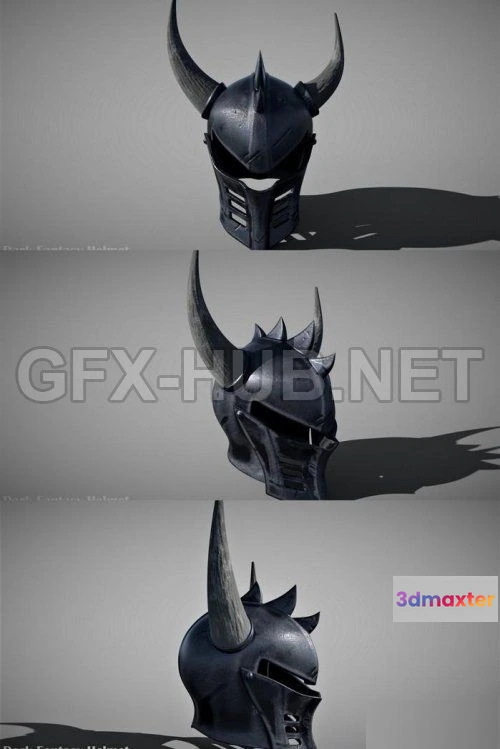 1183958 - PBR Game 3D Model - Dark Fantasy Helmet