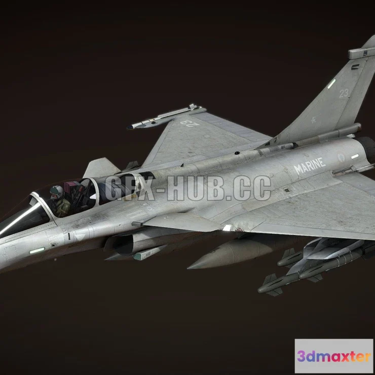1183968 - PBR Game 3D Model - Dassault Rafale Marine