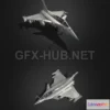 1183970 - PBR Game 3D Model - Dassault Rafale