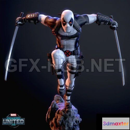1183988 - PBR Game 3D Model - Deadpool - X-Force - Marvel Powers United VR