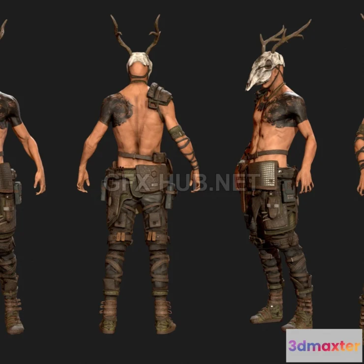 1183998 - PBR Game 3D Model - Deer 315