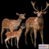 1184000 - PBR Game 3D Model - Deer Family