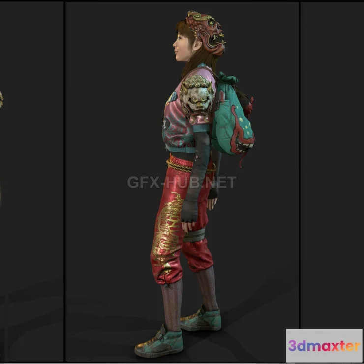 1184012 - PBR Game 3D Model - Demon Slayer - Feng Ming-Dead By Daylight