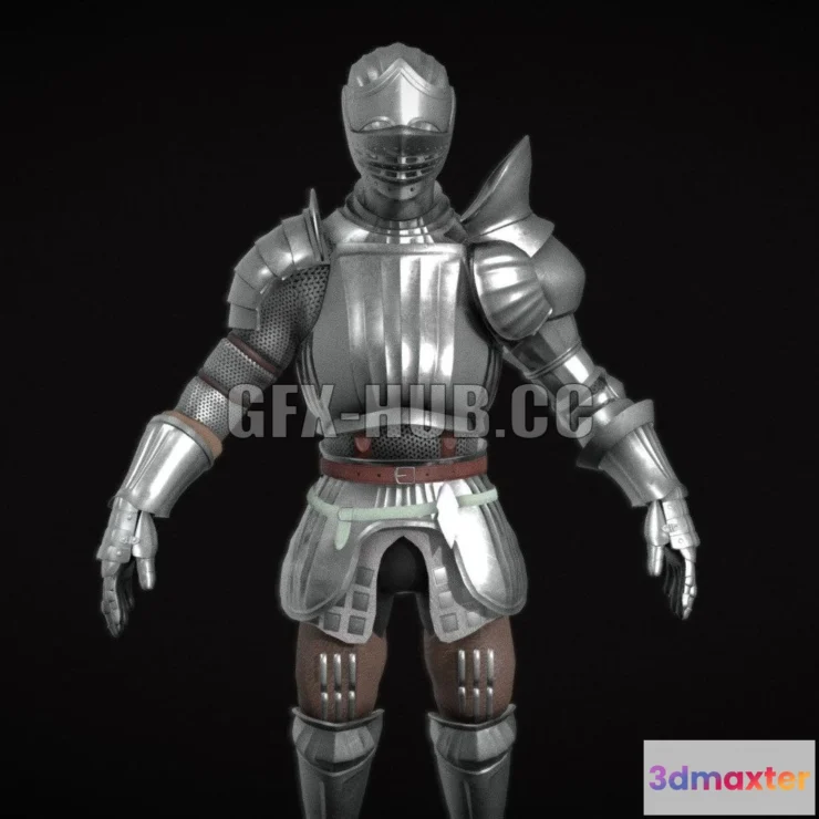 1184014 - PBR Game 3D Model - Demon Souls Fluted Knight