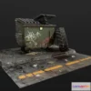 1184022 - PBR Game 3D Model - Derelict Dumpster