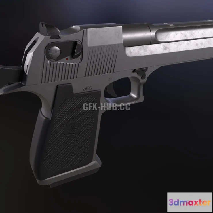 1184026 - PBR Game 3D Model - Desert Eagle gun