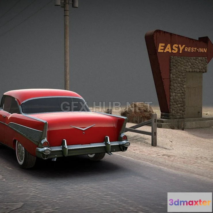 1184032 - PBR Game 3D Model - Desert Road