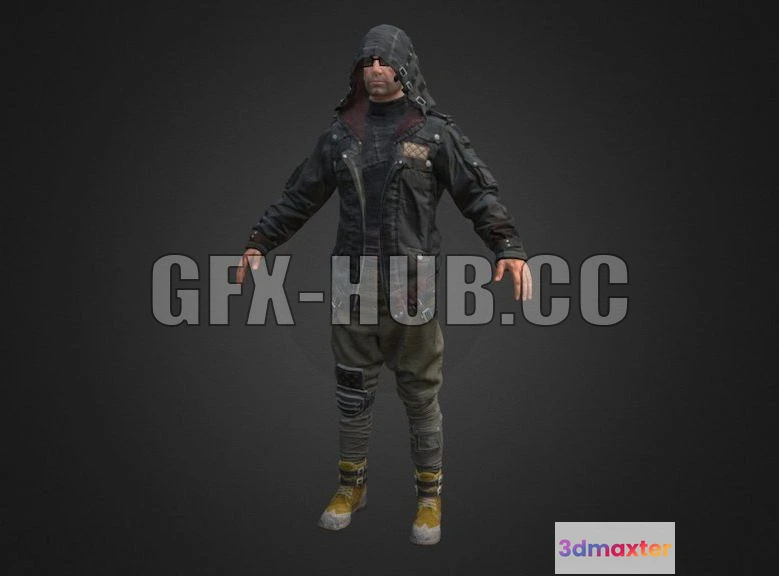 1184040 - PBR Game 3D Model - Desperado set PUBG