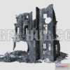 1184046 - PBR Game 3D Model - Destroyed building