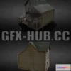 1184048 - PBR Game 3D Model - Destroyed house