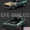 1184050 - PBR Game 3D Model - Destroyed Pickup Truck