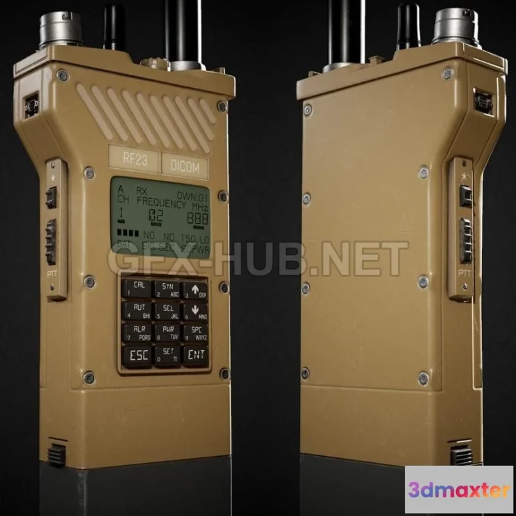 1184062 - PBR Game 3D Model - DICOM RF23 Radio PBR