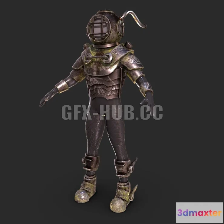 1184098 - PBR Game 3D Model - Diver guy