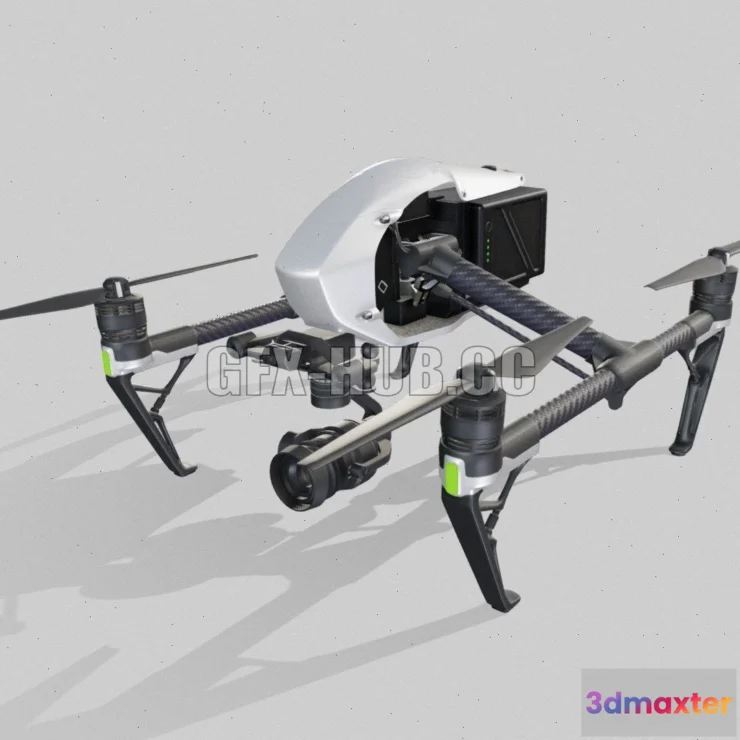1184106 - PBR Game 3D Model - dji inspire 2
