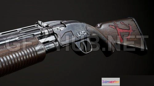 1184126 - PBR Game 3D Model - Doom Shotgun