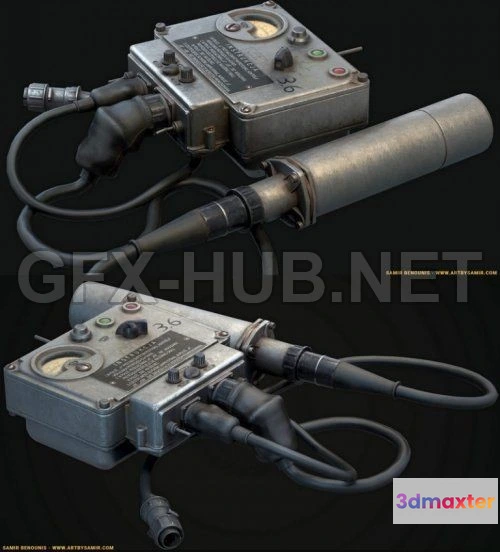1184136 - PBR Game 3D Model - DP-3B Dosimeter PBR