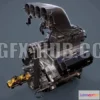 1184142 - PBR Game 3D Model - Drag Racing Engines Funnycar Engine