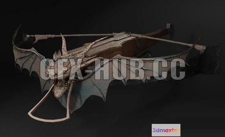 1184148 - PBR Game 3D Model - Dragon Crossbow