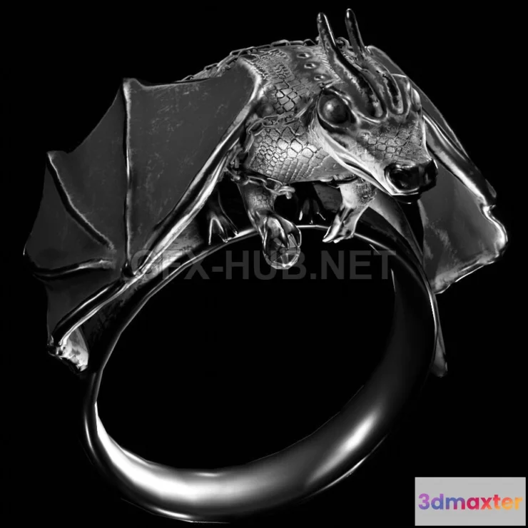 1184150 - PBR Game 3D Model - Dragon ring