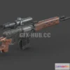 1184156 - PBR Game 3D Model - Dragunov Sniper Rifle Low Poly