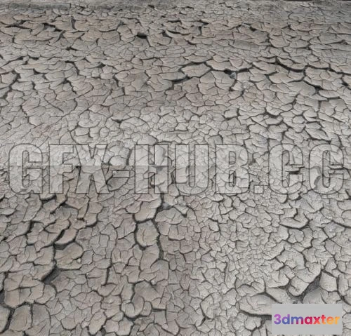 1184186 - PBR Game 3D Model - Dry soil ground road PBR