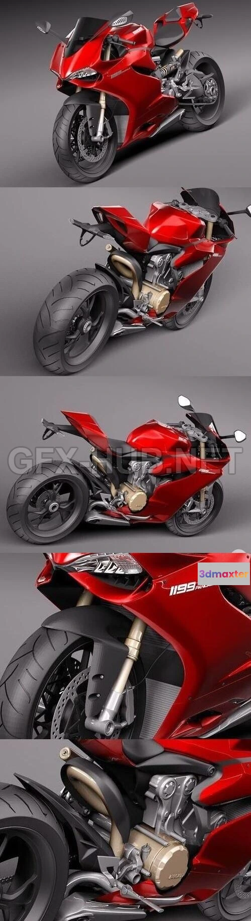 1184194 - PBR Game 3D Model - Ducati 1199 Panigale 2012