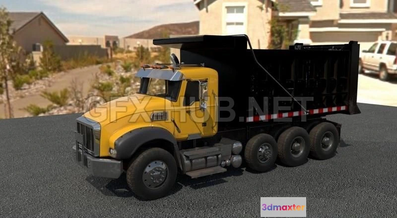 1184202 - PBR Game 3D Model - Dump Truck