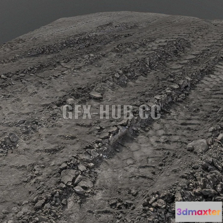 1184216 - PBR Game 3D Model - Dust mud tracks