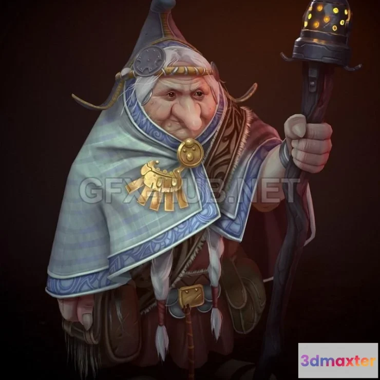 1184226 - PBR Game 3D Model - Dwarf Physician