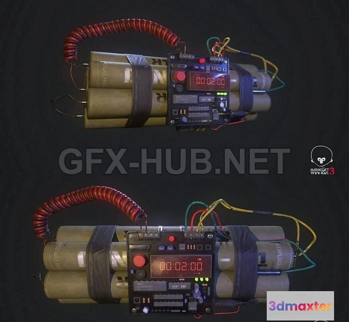 1184234 - PBR Game 3D Model - Dynamite