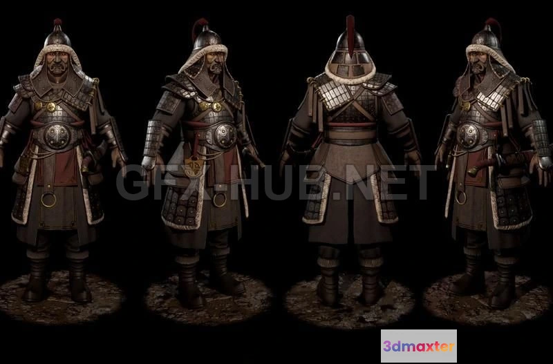 1184248 - PBR Game 3D Model - Eastern Heavy Warrior