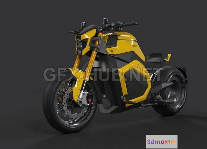 1184290 - PBR Game 3D Model - Electric motorcycle